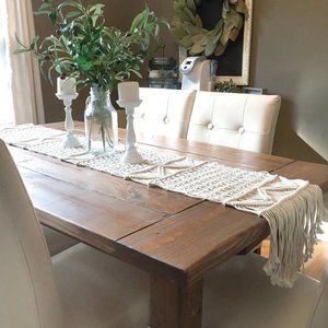 Macrame Table Runner, rustic kitchen decoration,‎ boho dining room decoration